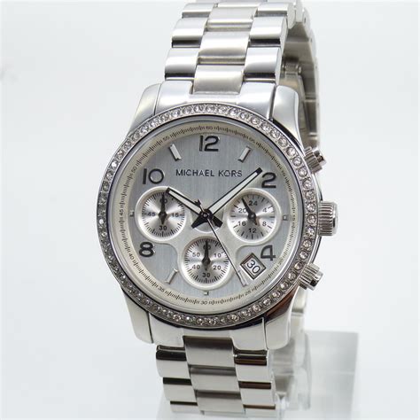 michael kors uhr damen silber leder|Michael Kors damenuhrn.